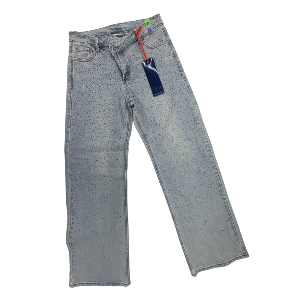 NWT VBRT Women’s Denim Jeans Size 7 Rhinestone Light Wash Pants